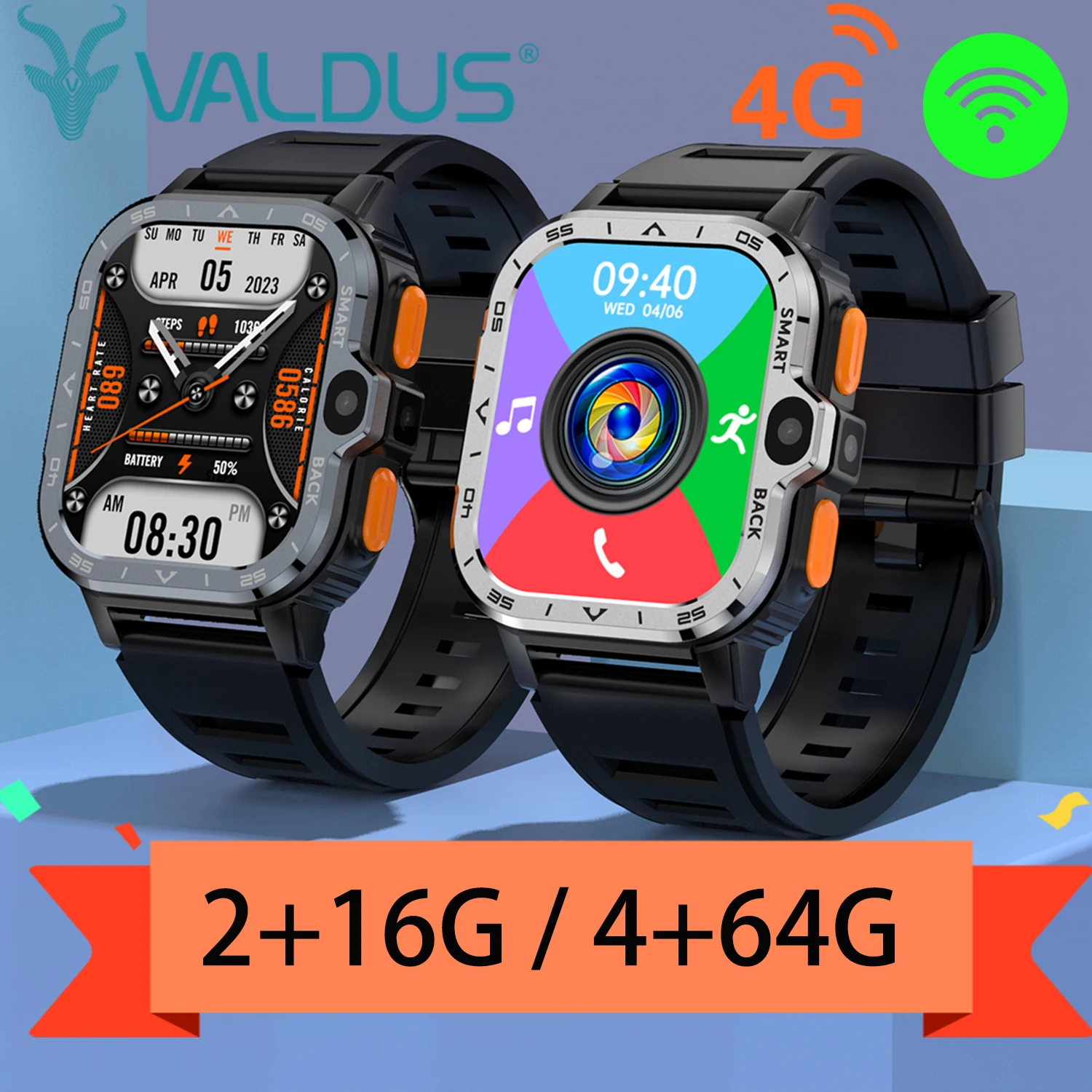 

New 4G PGD Android Watch Men Women GPS 16G/64G ROM Storage 200W+800W HD Dual Camera SIM Card WIFI Wireless Fast Internet Access