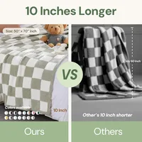 Pink Checkered Throw Blanket – Soft, Cozy & Lightweight, Perfect for Couch, Bed, or Travel (Handmade Gift Idea) 2