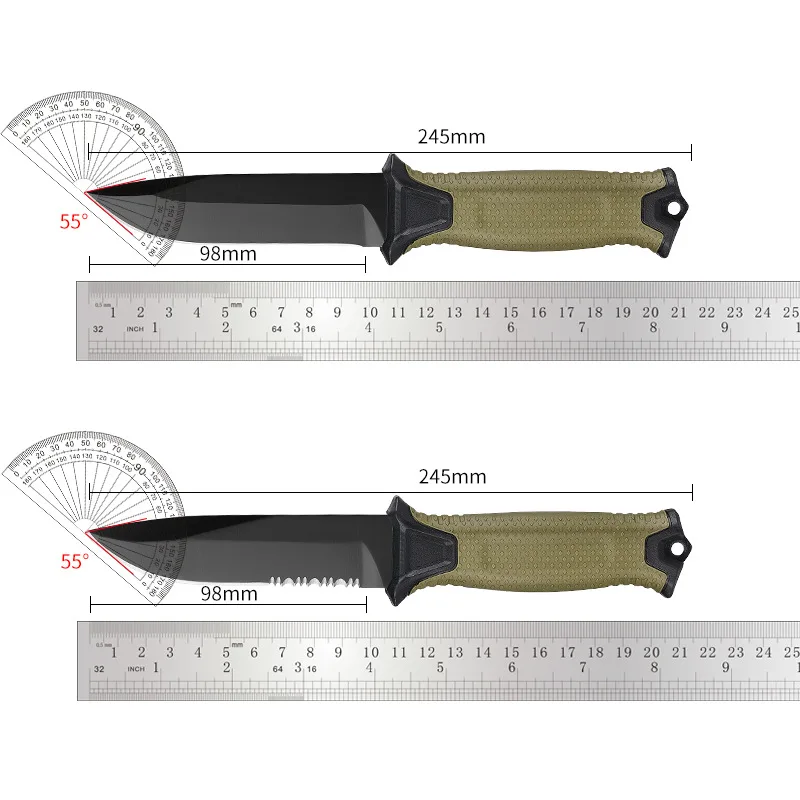 Stainless Steel Outdoor Survival Knife Fixed Blade Knife Military Training High Quality Camping Tactical Pocket EDC Tool Knives 6