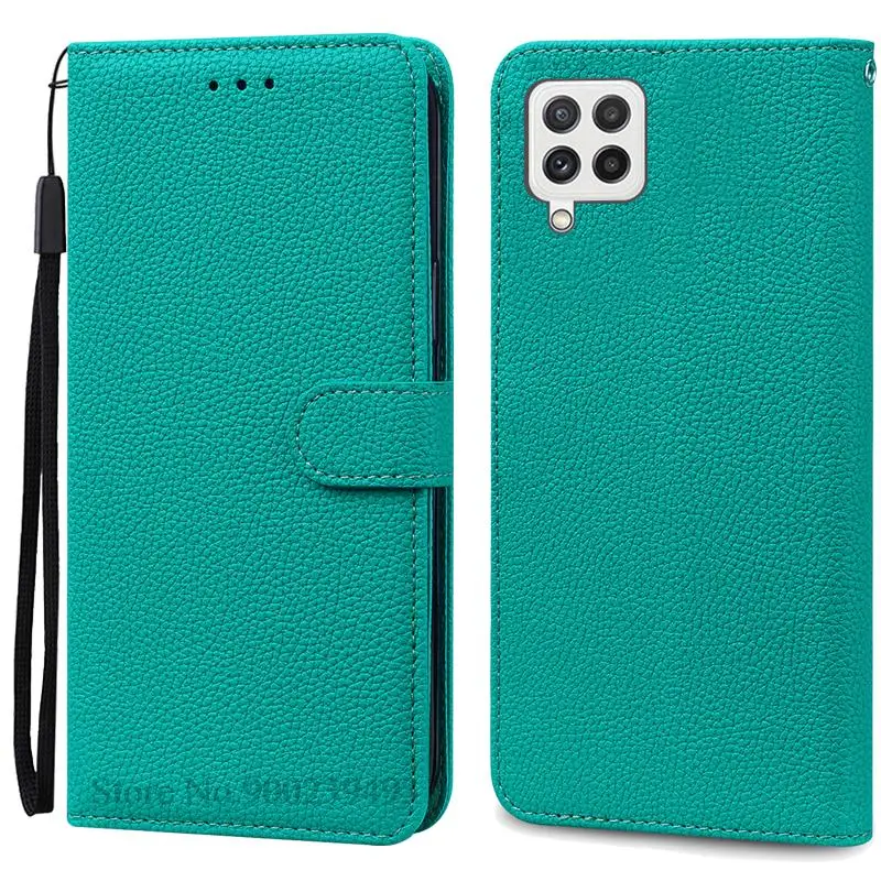 Leather Wallet Flip Case Soft Silicone Cover for Samsung Galaxy M32 - Stylish Protective s