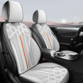 Coprisedile universale per auto Cuscino di supporto per sedile conducente in morbida pelle scamosciata Tappetino protettivo antiscivolo traspirante Accessori interni per auto