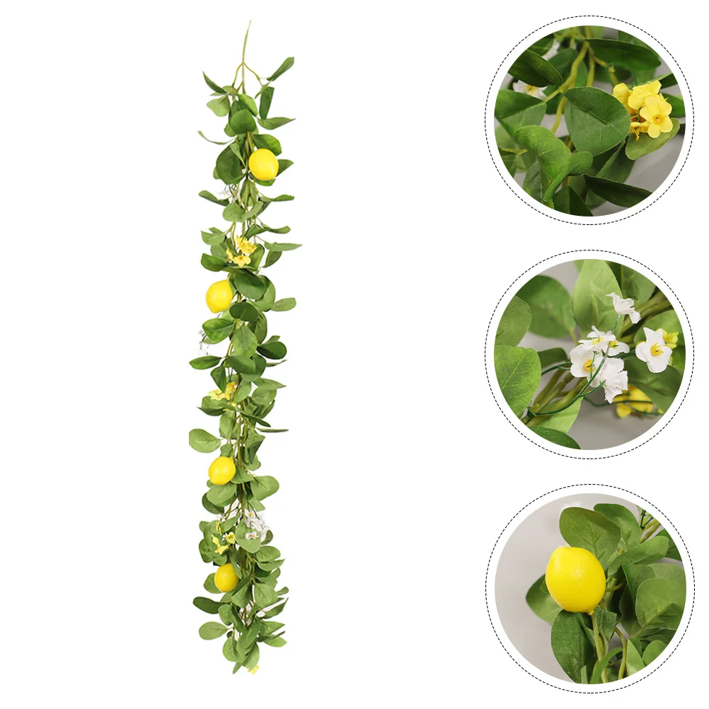 

Lemon Cane Garland for Front Door Welcome Decorate Silk Flower Artificial Hanging