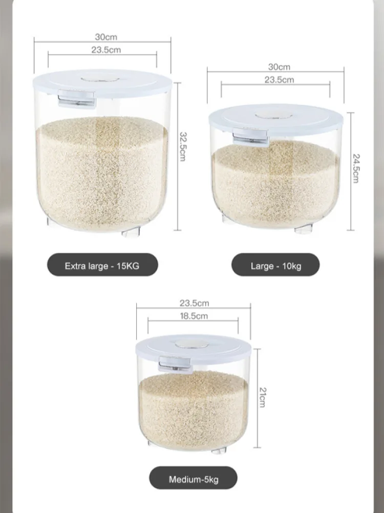 Household Food Grade Sealed Insect Proof Rice Bucket Moisture Resistant Thickened Storage Rice Box 6