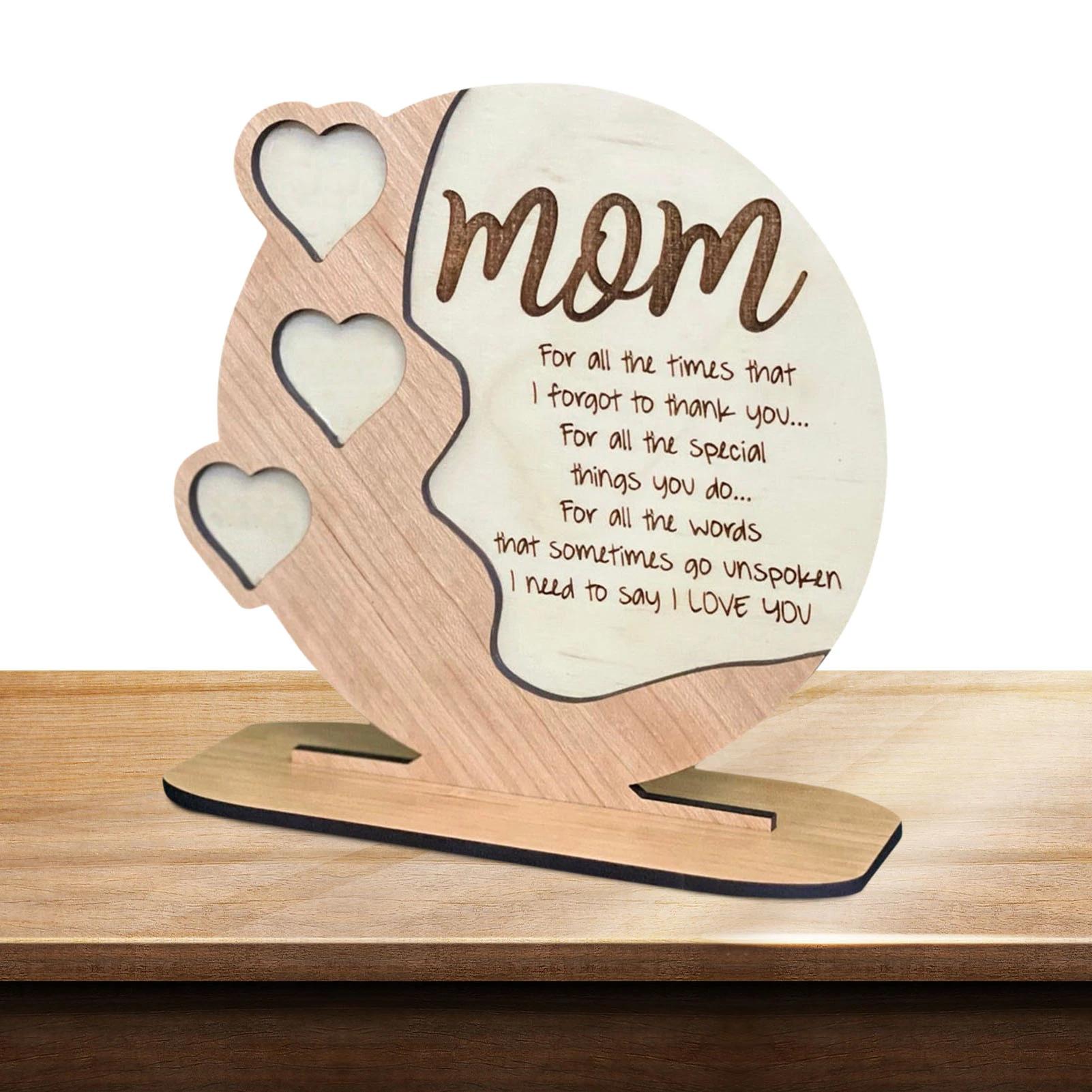 Mother Day Wooden Gift Ideas 2022 Detachable Personalised Embellishments Cutout Craft Birthday