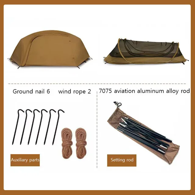Outdoor Camping Single Tactical Tent 6