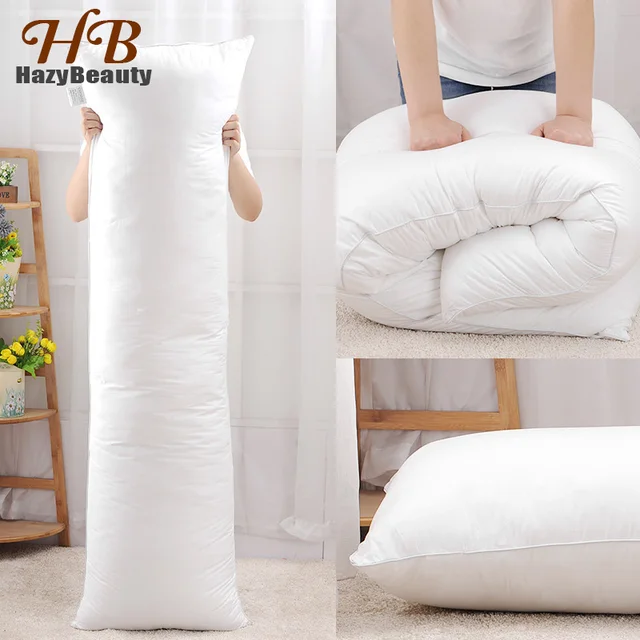Hazbeauty 160x50CM Long oreiller intérieur blanc corps coussin Rectangle sommeil sieste oreiller maison Couples chambre literie oreiller 150x50CM 1