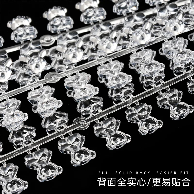 24/120 Tip False Nail Art Display Swatch Chart Bear /Round Shape Acrilico Nail Color Palette Uv Gel Polish Painting Practice Card