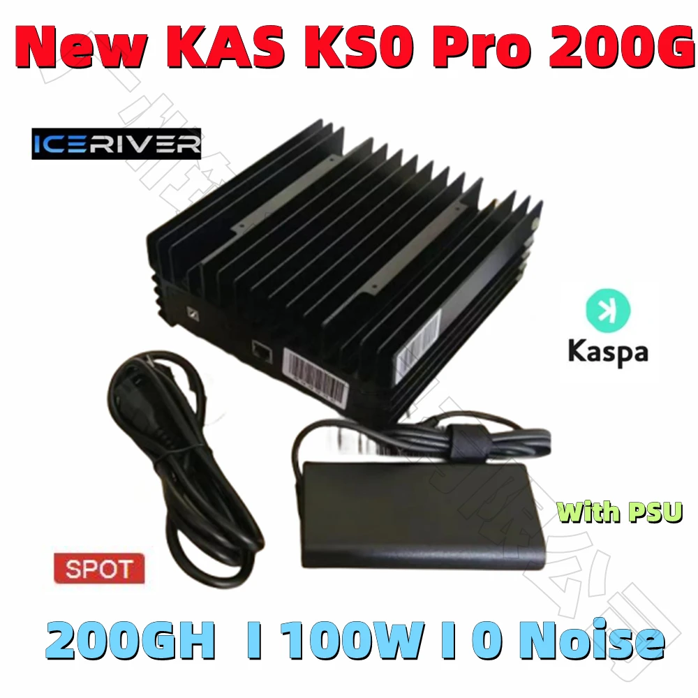 

Free Ship in 24 Hours New IceRiver KS0 Pro 200Gh/S 100W KAS Miner With PSU Kaspa Asic Mining High Profitable KAS Mute Miner