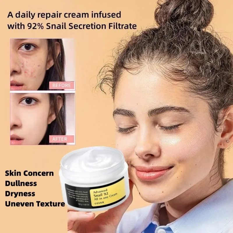 COSRX Advanced 92% Snail Secretion Filtrate Remove Acne Sensitive Skin Dry Dull Skin Create Glowing Korean Skin Care best cosrx low ph good morning gel cleanser 150ml face washing moisturizing skin care oil control blackhead remove