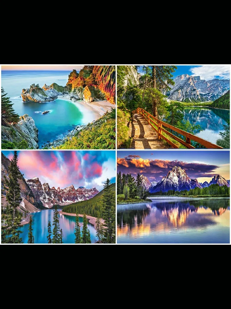 

Алмазная вышивка «сделай сам», полноразмерная/круглая Алмазная вышивка, красочный пейзаж 5D, алмазная живопись, алмазная вышивка, домашняя страница XY20