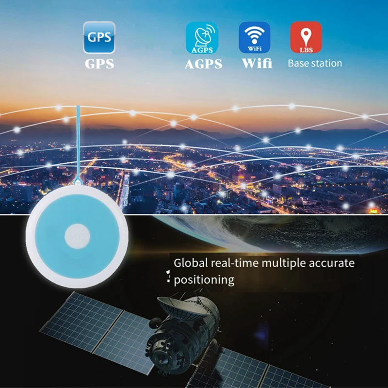 노인 어린이용 개인 비상 대응 경보, 통화 기능 포함, 4G GPS 로케이터, ABS + PC