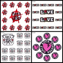 

Prajna 10PCS Punk Rock Patch Applique Iron On Embroidered Patches For Clothing DIY Have A Nice Death Badges Patches On Clothes