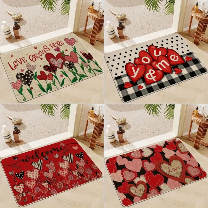 London Lover Pattern Print Floor Mat