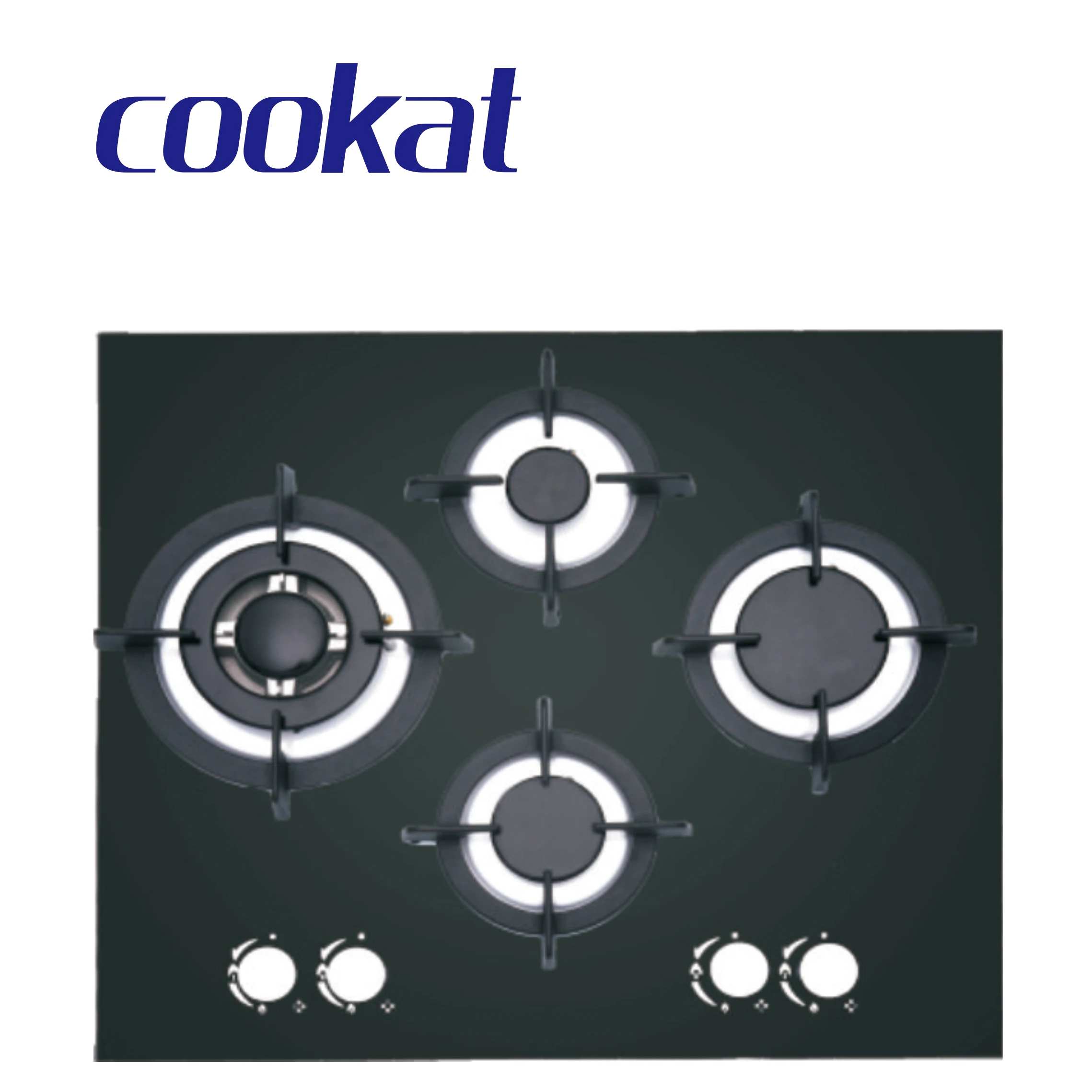 OEM/ODM 4 Burner Glass Kitchen Gas Stove / 4 Burner Cooker Hob