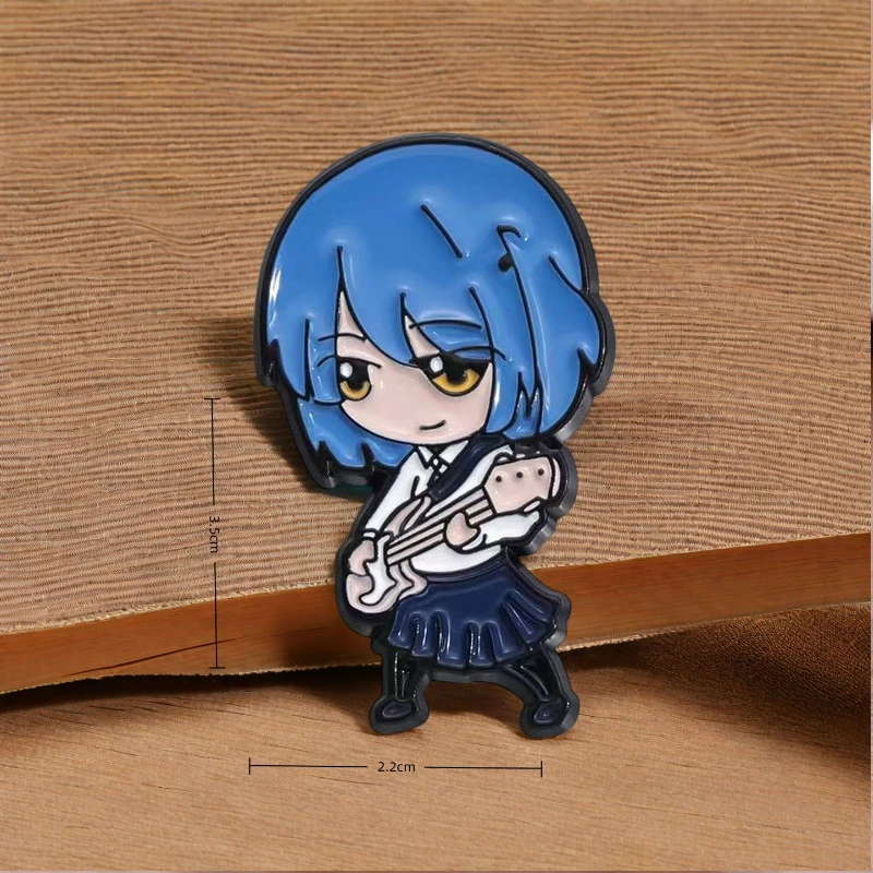 Bocchi the Rock! Hitori & Ryo Cartoon Metal Enamel Pin - Perfect Holiday Gift
