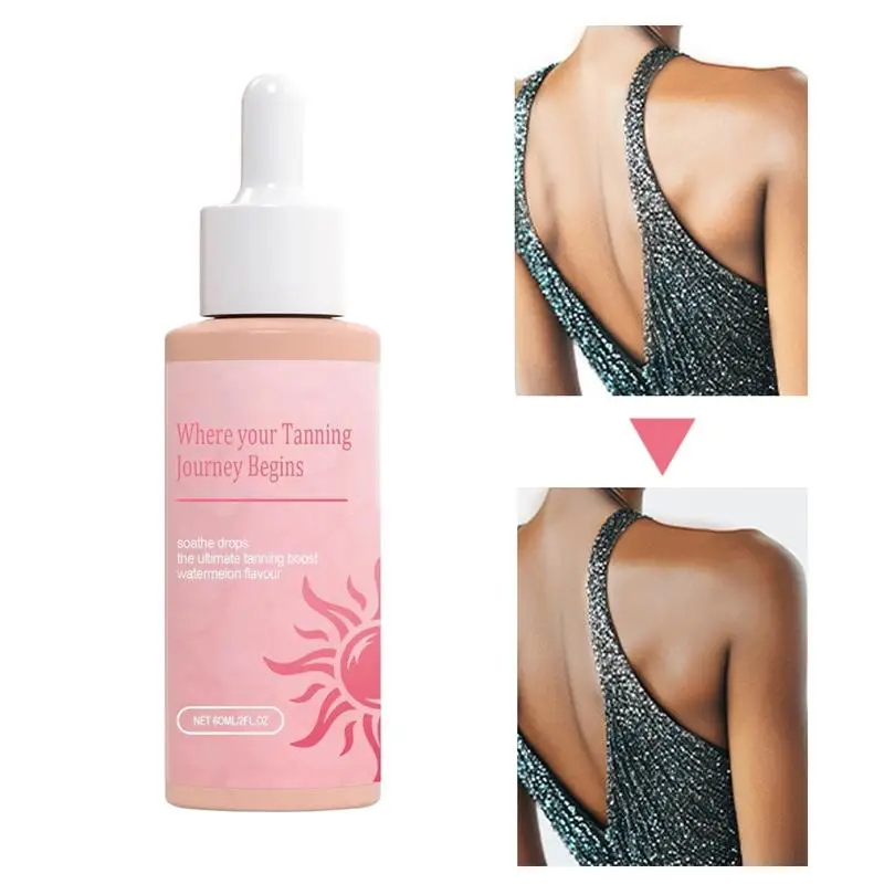 Self Tanning Drops Enhance Skin Liquid Bronzer 60ml Natural Tanner For Body Face Preventing Sunburn Sunless Tanning Products