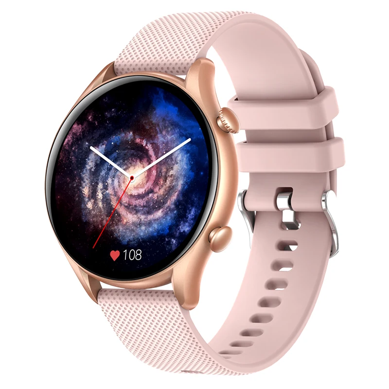 2022 New 360*360 HD 1.32 Inch Screen Ladies Smart Watches Bluetooth Call Lady Sport Heart Rate Blood Oxygen Women Smartwatch+Box 
