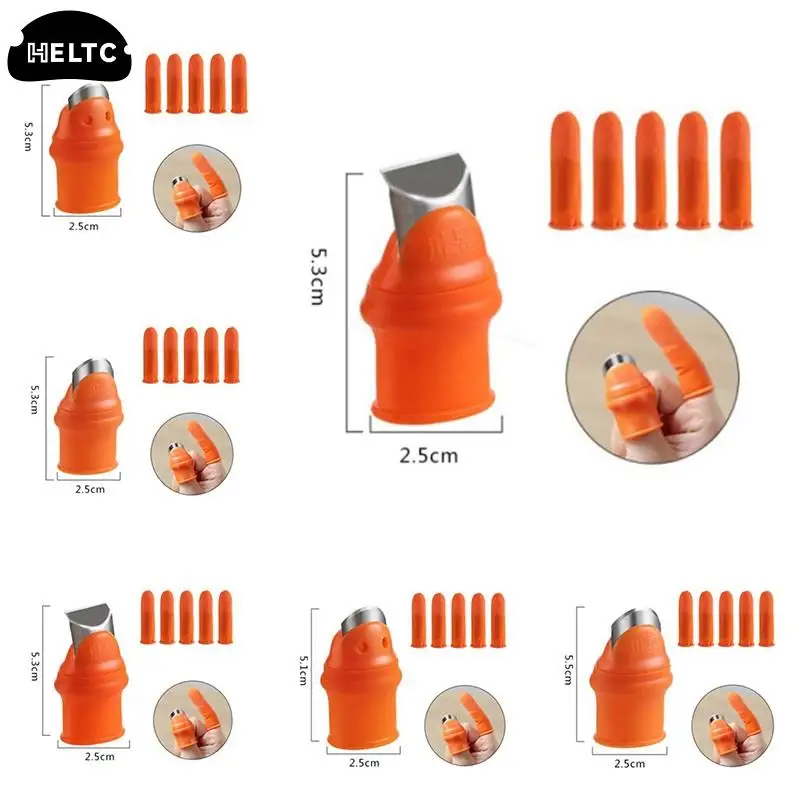1pcs Vegetable Silicone Thumb Knife Finger Protector Harvesting Knife Plant Blade Scissors Separator Cutting Rings Garden Gloves