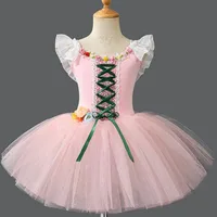 Vêtements pour enfants, costume de scène de princesse, vêtements pour enfants, fête, tutu élégant, justaucorps de ballet pour filles, robe, vêtements de danse 1