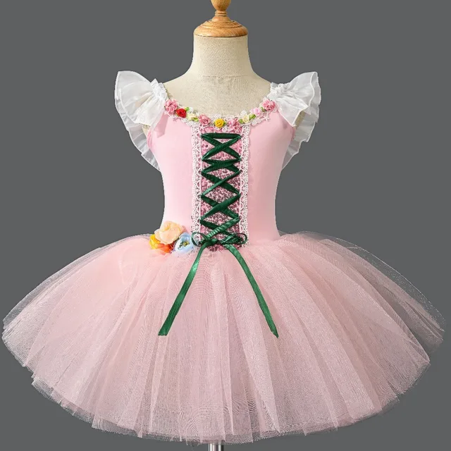 Vêtements pour enfants, costume de scène de princesse, vêtements pour enfants, fête, tutu élégant, justaucorps de ballet pour filles, robe, vêtements de danse 1