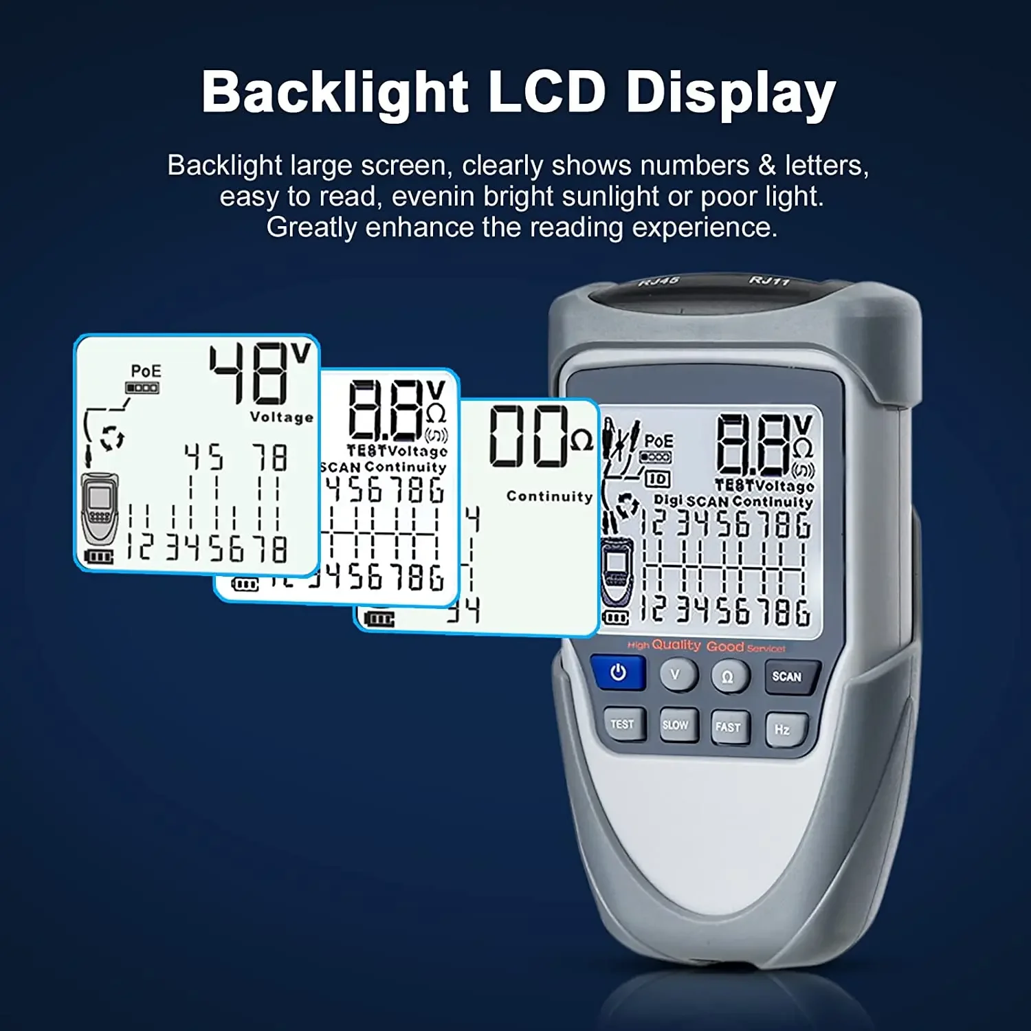 TOOLTOP ET613 612 Network Cable Tracer Network Analyzer POE Phone Line LAN Network Line Detector Measurement Cable Tool 2