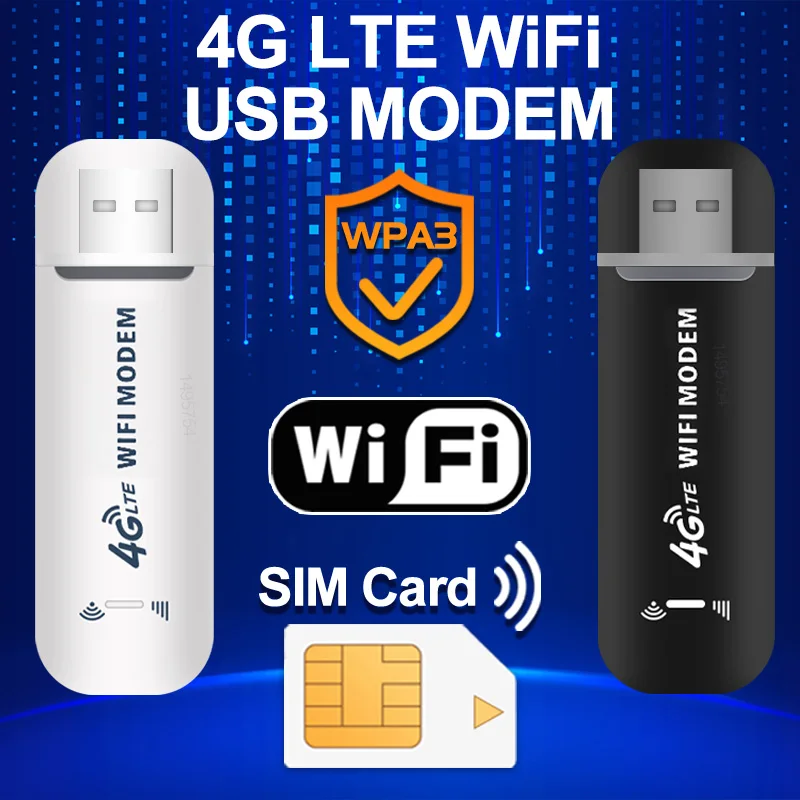 NEW Wireless 4G LTE Portable WiFi Router USB Dongle 150Mbps Modem Stick Mobile Broadband Sim