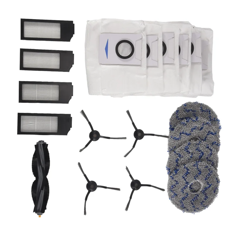 A01V-Accessories For Ecovacs X1 Omni Turbo Vacuum Robot Spare Parts Main Brush Roller Side Brush Filter Mop Pads Dust Bag