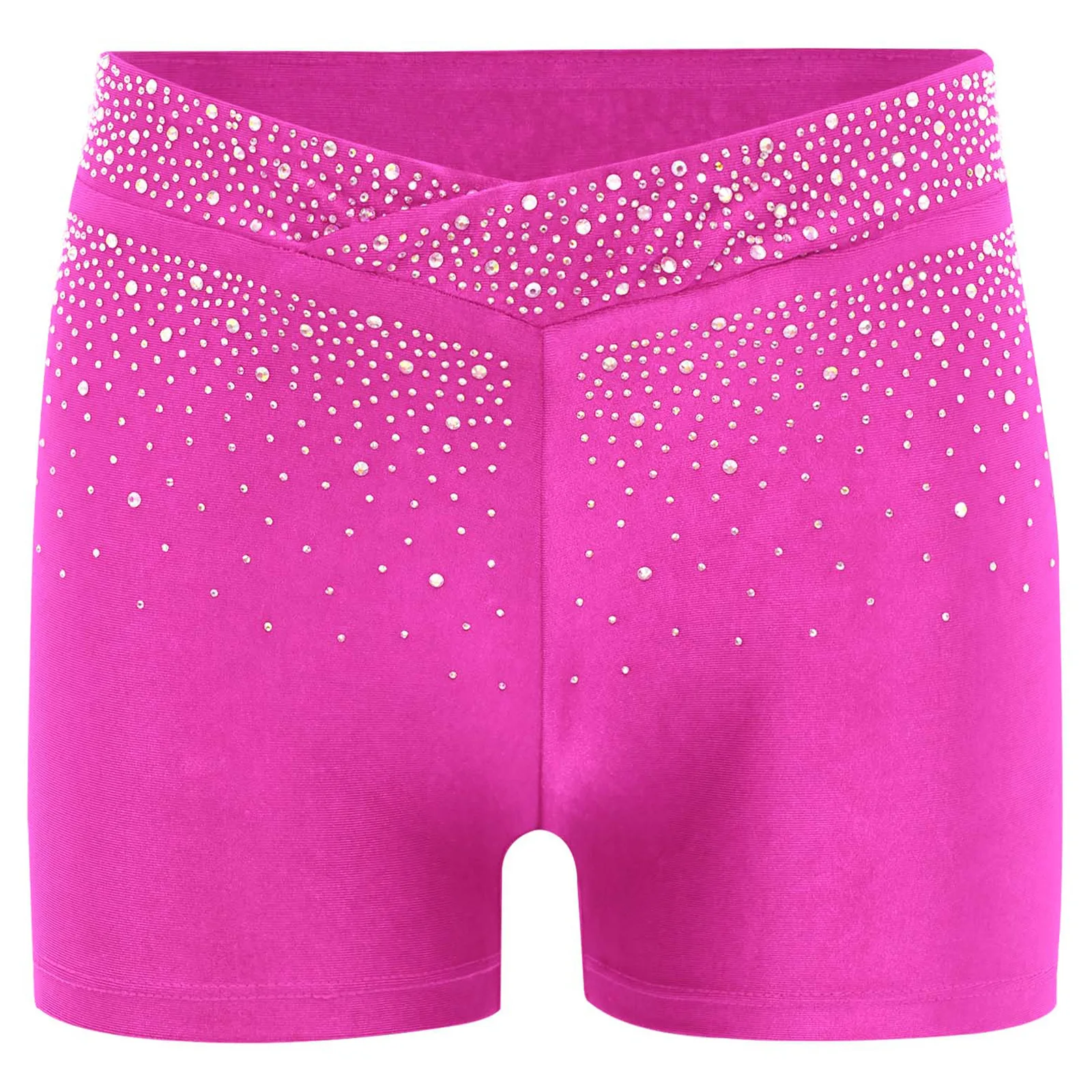 Kinder Mädchen Funkelnde Strass V-Front Ballett-Tanzshorts Gymnastik Akrobatik Eiskunstlauf Performance-Kostüm – Detail 11