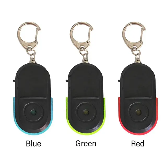 Mini Smart Anti-Lost Key Finder Car Key Locator Keychain with LED Light Whistle Sound Portable Wallet Phone Locator Alarm Sensor 6