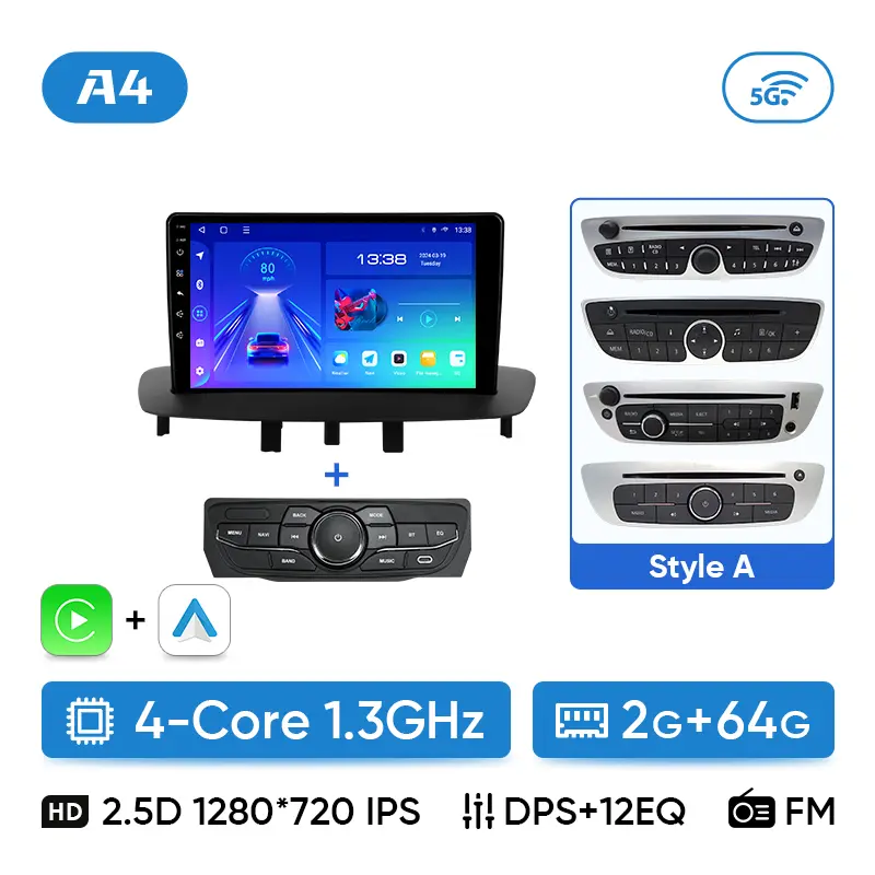 Ainavi Car Radio Multimedia Play For Renault Megane 3 Fluence Samsung SM3 2008-2014 Android13 Wireless Carplay Stereo DSP 48EQ - Image 12