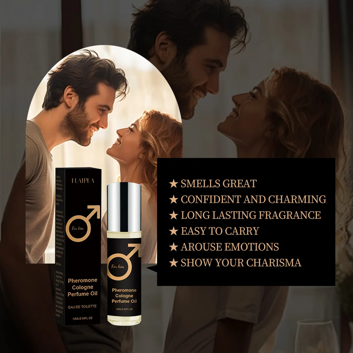 Men Pheromone Perfume Spray Flirting Encourage Dating Fragrant Scent Moisturizing Skin Deodorant