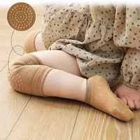 Baby Crawling Knee Pads Socks Set Spring Autumn Infant Floor Anti Slip Sock Knee Protector for Girl Boy Solid Color Toddler Item 4