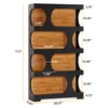 Tribesigns 71" Tall Bookcase, 4-Tier S-Shaped Bookshelf, Wood Decorative Storage Shelving, Modern Freestanding Display Shelves