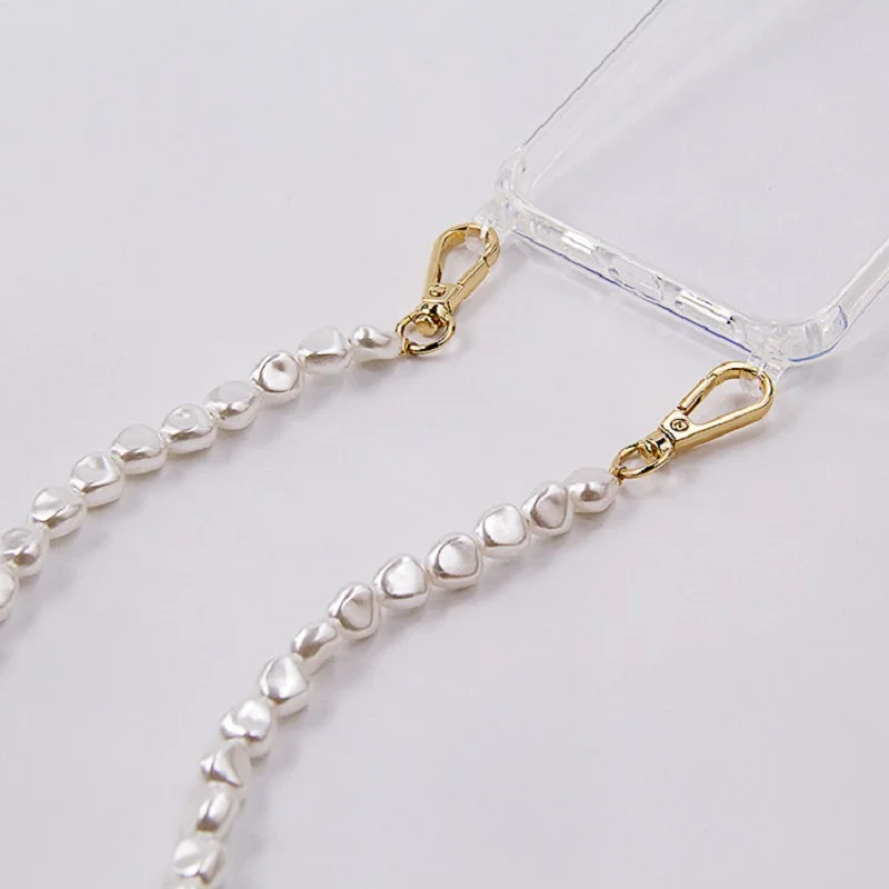 Luxurious Knitted Pearl Beaded Lanyard and Handbag Chain Strap
