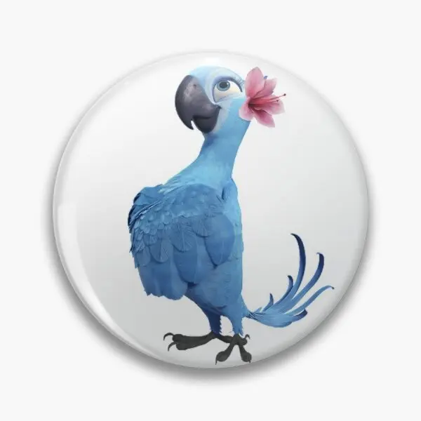 

Rio Cartoon Parrot Bird Soft Button Pin Jewelry Fashion Brooch Badge Cartoon Metal Collar Creative Cute Lapel Pin Clothes Funny