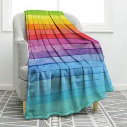 Blanket Rainbow Colors Smooth Soft Blanket for Sofa Chair Bed Office Travelling Camping for Kids Adults