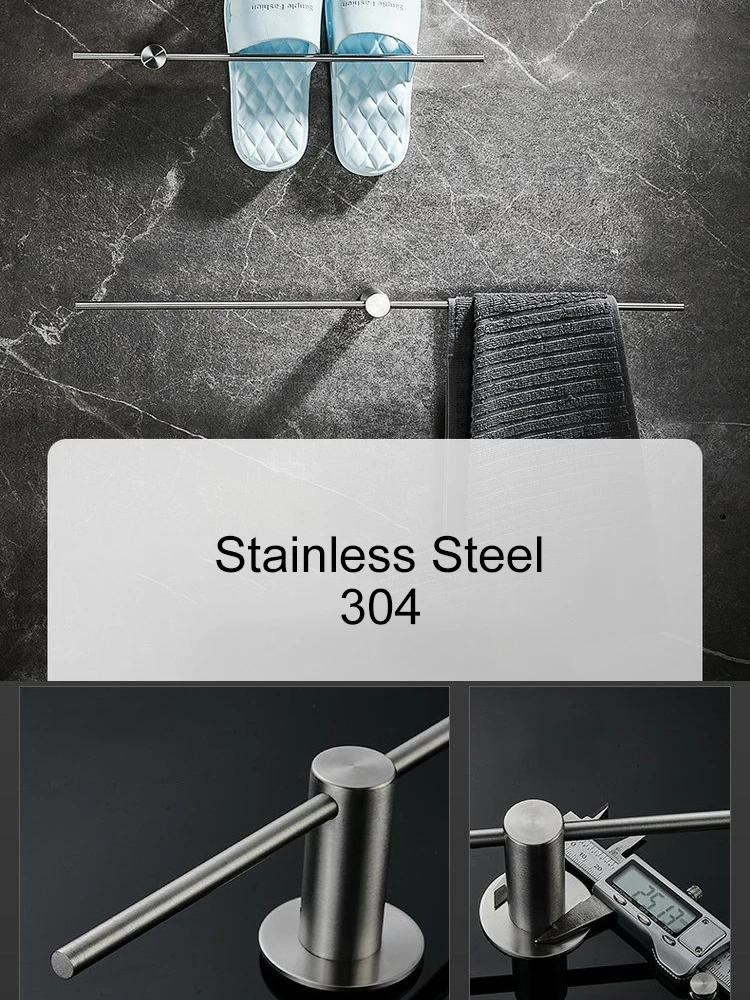 30/40/55cm Movable Towel Rack Towel Hanger Bath Holder Wall Bar Space Aluminum Bathroom Shelf Kitchen Storage Rack storage rack towel rack towel holder