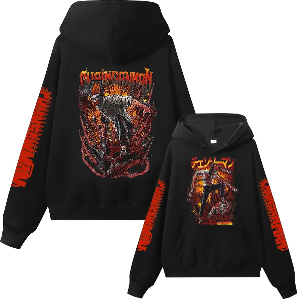 

Chainsaw Man Denji Anime Hoodie Harajuku Hip Hop Man Woman Streetwear