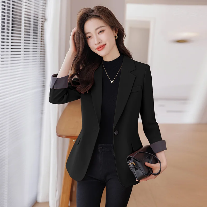 Fashion Professional Women's autumn and winter new long-sleeved suit elegant temperament shows self-confidence
