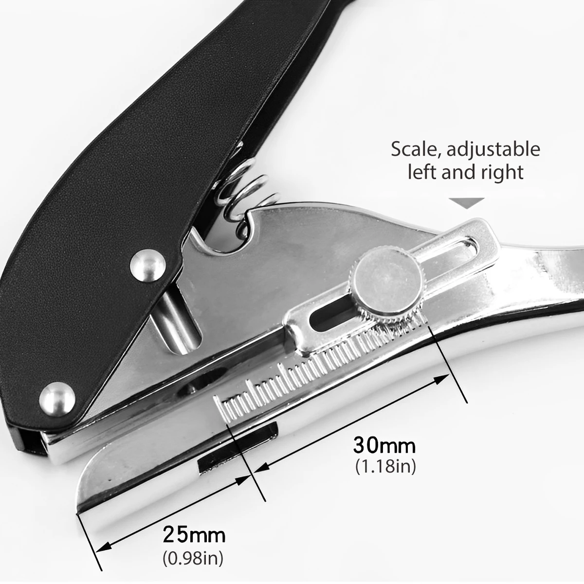 Hole Punch 5/16 inch Heavy Duty Single Puncher,Paper Portable Hand Held Long Edge Punching Plier Handheld Tool with Limiter
