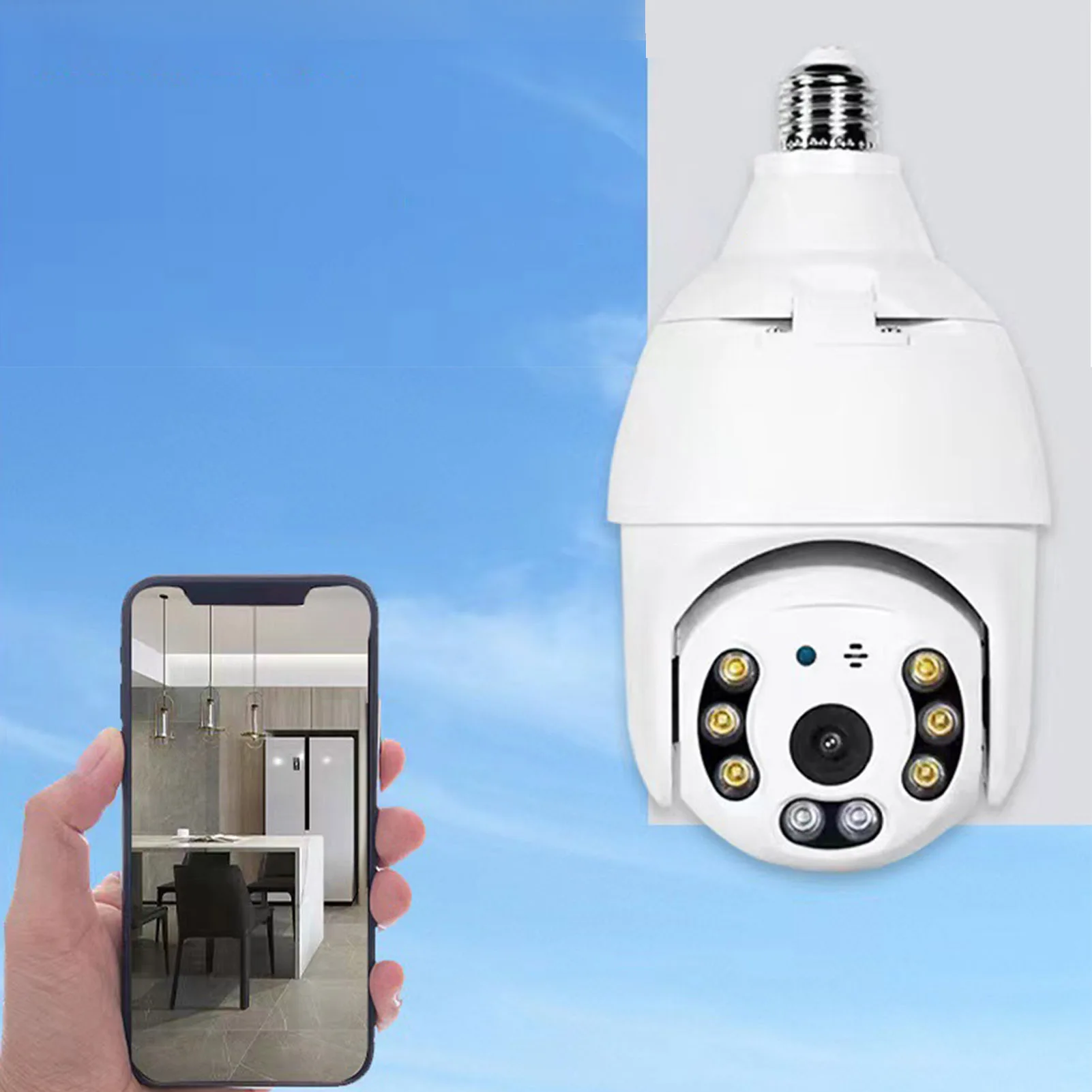 

E27 Security Camera System Wireless Motion Detection Night Vision Surveillance Camcorder Surveillance Video Equipment