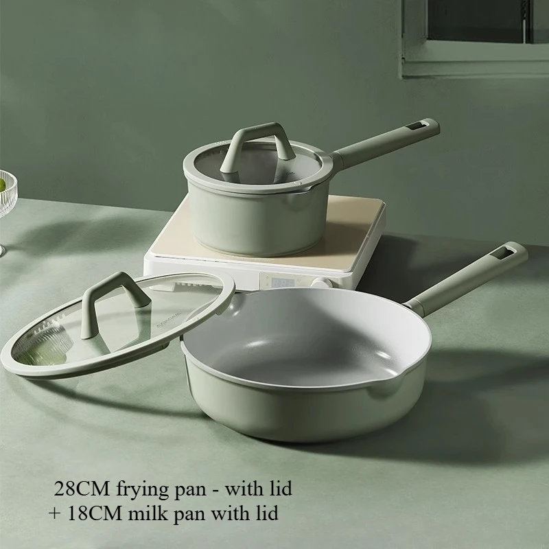Набір керамічного посуду, 3 шт. Домашня сковорода, молочний суп, антипригарний набір кухонних каструль