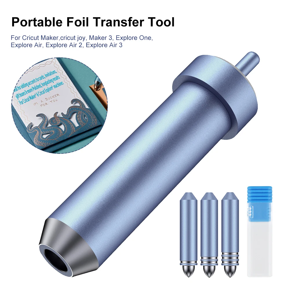 

Portable Foil Transfer Tool Kit For Cricut Maker Maker 3 Explore One Explore Air Explore Air 2 Explore Air 3 Aluminum Alloy