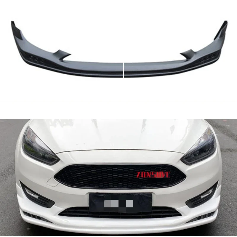 

For Ford Focus Hatchback Sedan 2014 2015 2016 2017 Year Front Bumper Lips Body Kit Accessories 2 Pcs