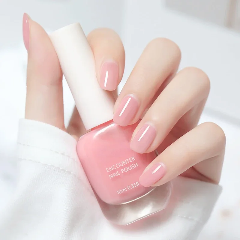 Nail polish 10ml Water-based Nail Polish Long Lasting Tearable Quick Dry No Bake Semi-permanent Varnish DIY Fashion Manicure 6 Color
