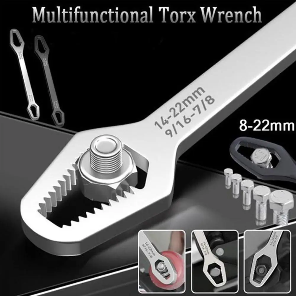 spokeshave plane 8-22mm Universal Torx Wrench Self-tightening Adjustable Glasses Wrench Board Double-head Torx Spanner Hand Tools for Factory bench dog planes