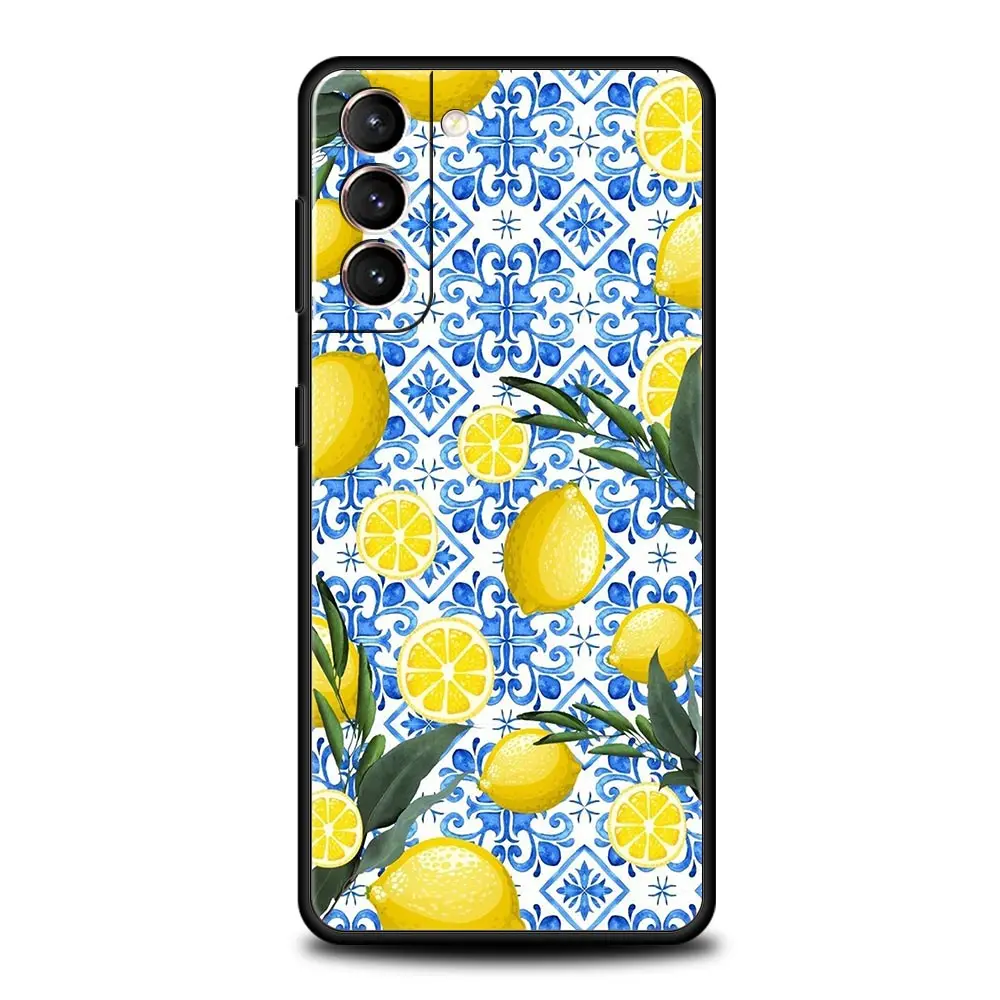 Retro Fruit Lemon Design Soft TPU Phone Case