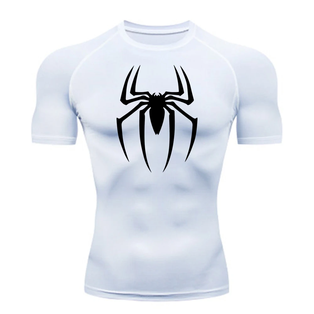 thumbnail image 1 of 2024Camiseta de compresión con estampado de araña para hombre, camiseta de secado rápido, camiseta para correr en gimnasio, manga corta transpirable, primavera, verano, M-3XL, 1 of 5