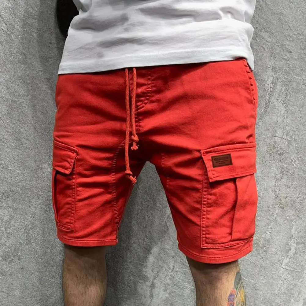 Shrink Resistant  Trendy Multi Pockets Men Cargo Shorts Streetwear Men Shorts Drawstring   for Fitness 3
