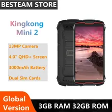 Cubot KingKong Mini 2 Rugged 4G Mobile Cell Phone 4'' QHD+ Screen Waterproof Dual SIM Android 10 3GB+32GB 13MP Camera Smartphone